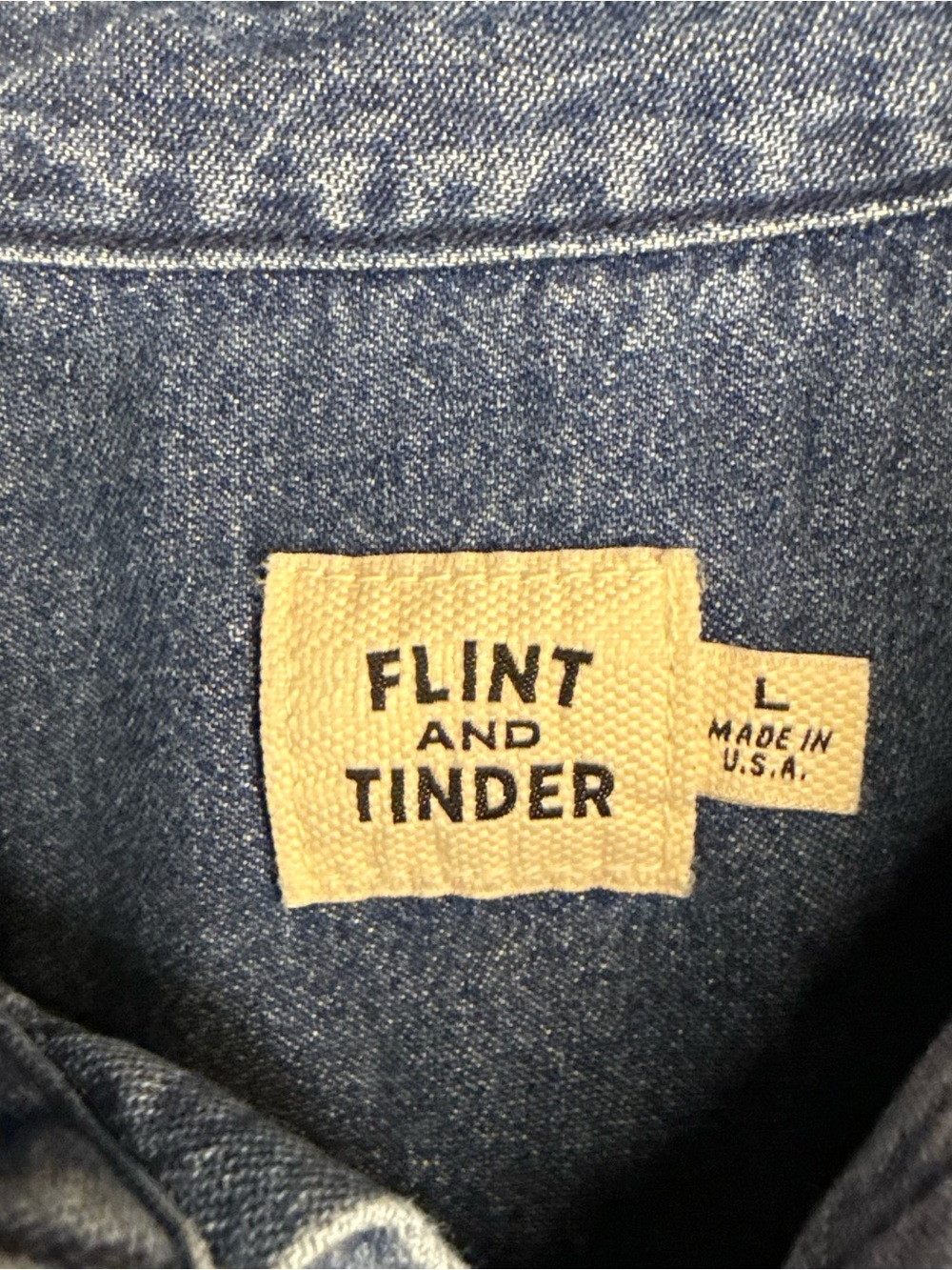 Flint and Tinder Classic Denim Button-Down Shirt - Blue - Picture 5 of 7